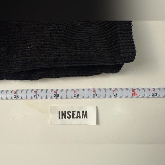 Empyre Pants Women 2 Black ‘Tori’ Corduroy Relax Loose Baggy Skate Straight Leg - Picture 9 of 10